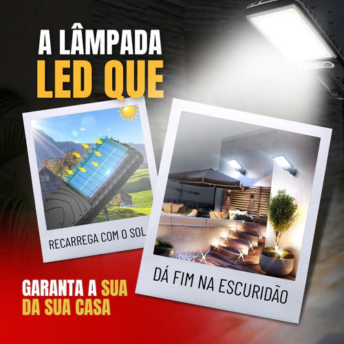 Refletor LED Solar com Sensor de Movimento Brasileiro / IlumiMax